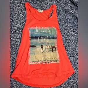 Billabong coral racerback tank top